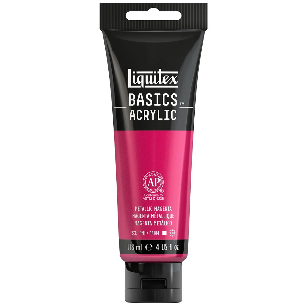 Basics Acrylic Color - Metallic Magenta - Image 2