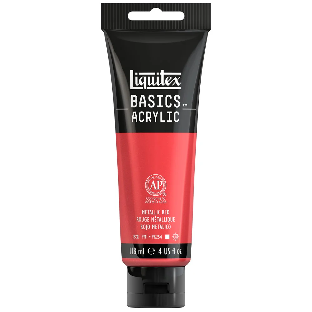 Basics Acrylic Color - Metallic Red - Image 2