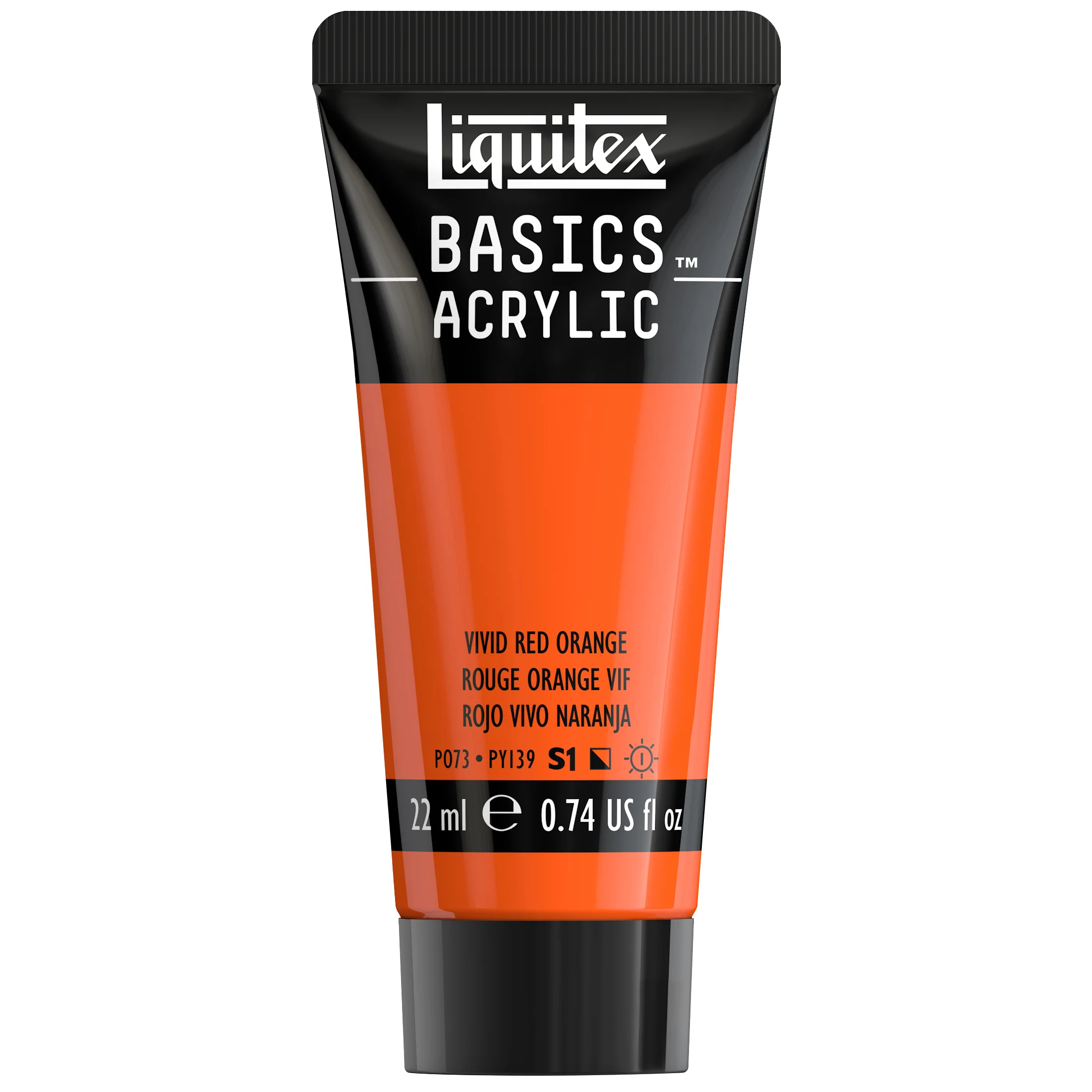 Basics Acrylic Color - Vivid Red Orange - Image 2