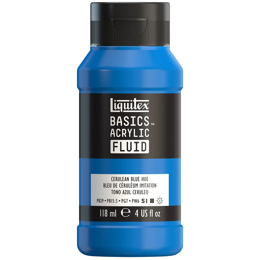 Basics Acrylic Fluid Color - Cerulean Blue Hue - Image 2
