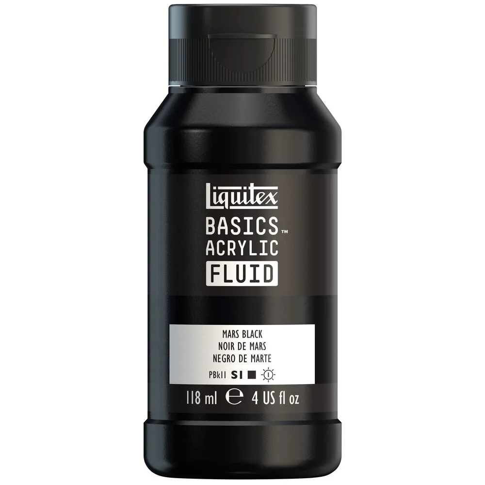 Basics Acrylic Fluid Color - Mars Black - Image 2