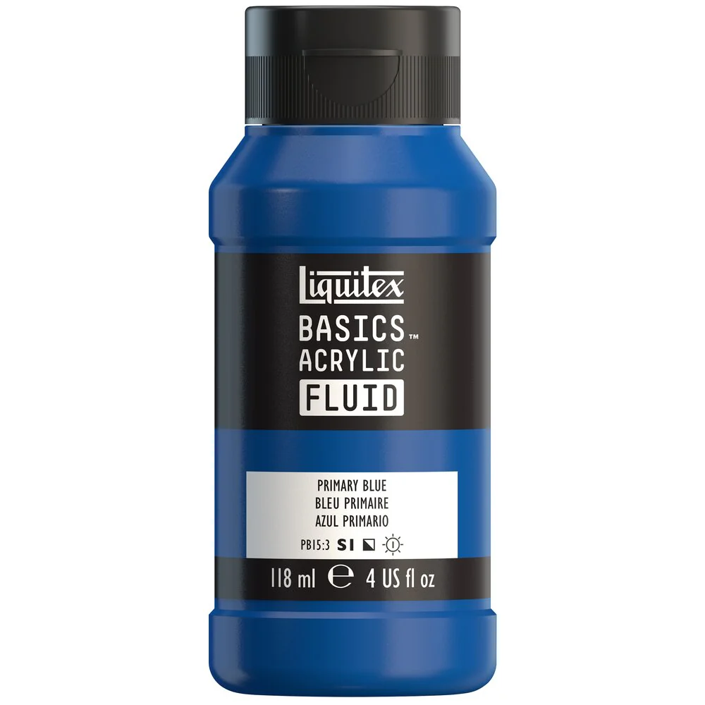 Basics Acrylic Fluid Color - Primary Blue - Image 2
