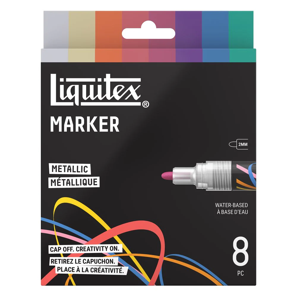 MARKER SET - 8X2MM - METALLIC