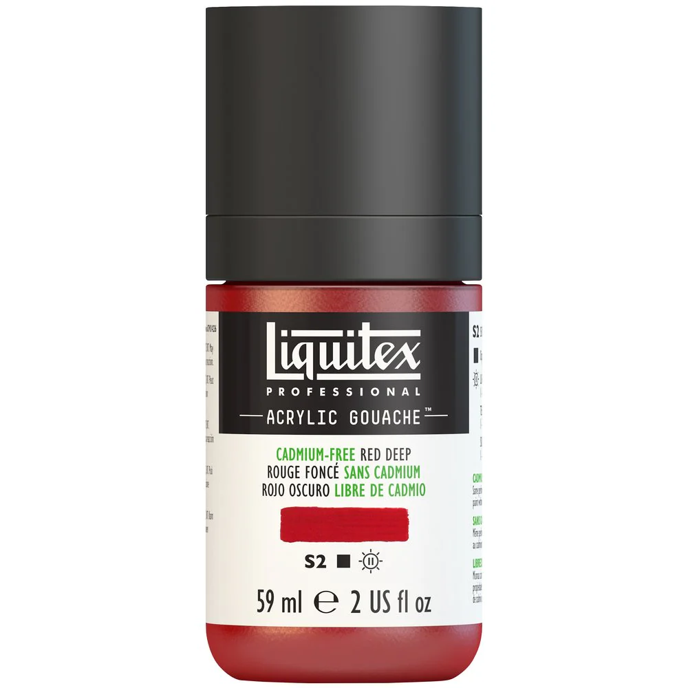 Professional Acrylic Gouache - Cadmium-Free Red Deep - Image 2