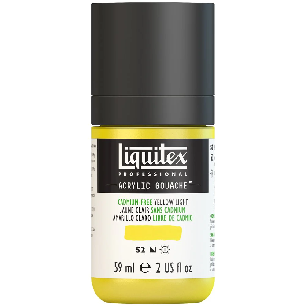 Professional Acrylic Gouache - Cadmium-Free Yellow Light - Image 2
