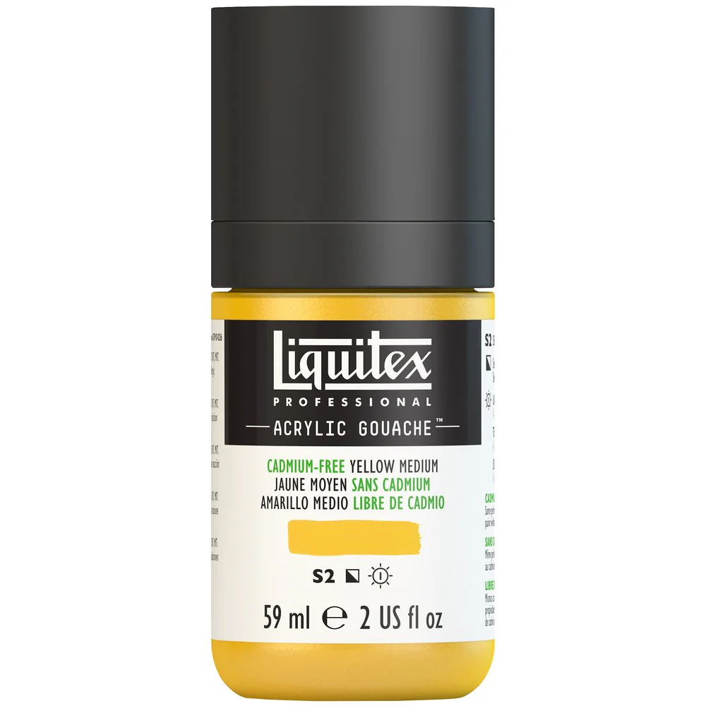 Professional Acrylic Gouache - Cadmium-Free Yellow Medium - Image 2