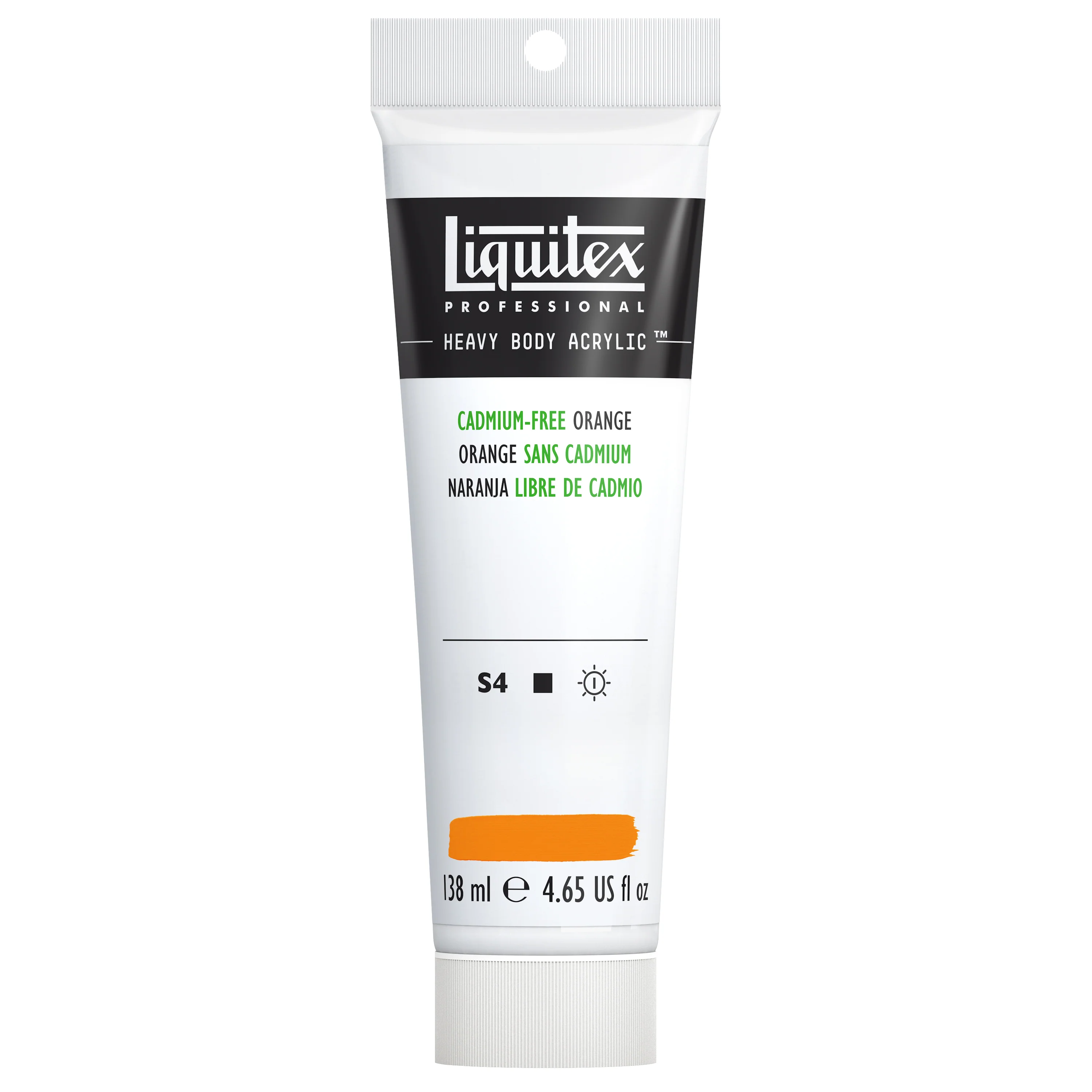 Professional Heavy Body Acrylic - Cadmium-Free Orange - Image 2