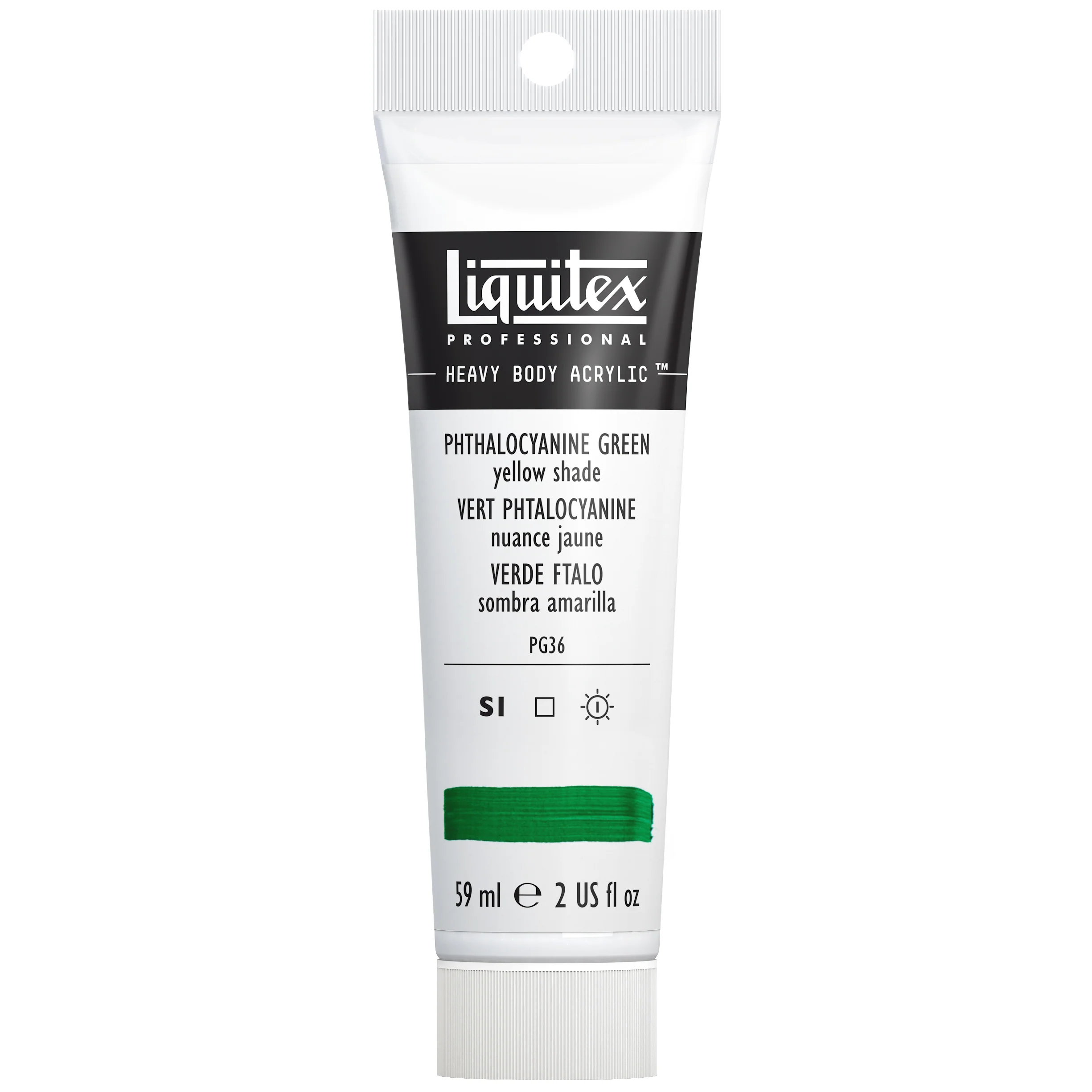 Professional Heavy Body Acrylic - Phthalocyanine Green Yellow Shade - Image 2