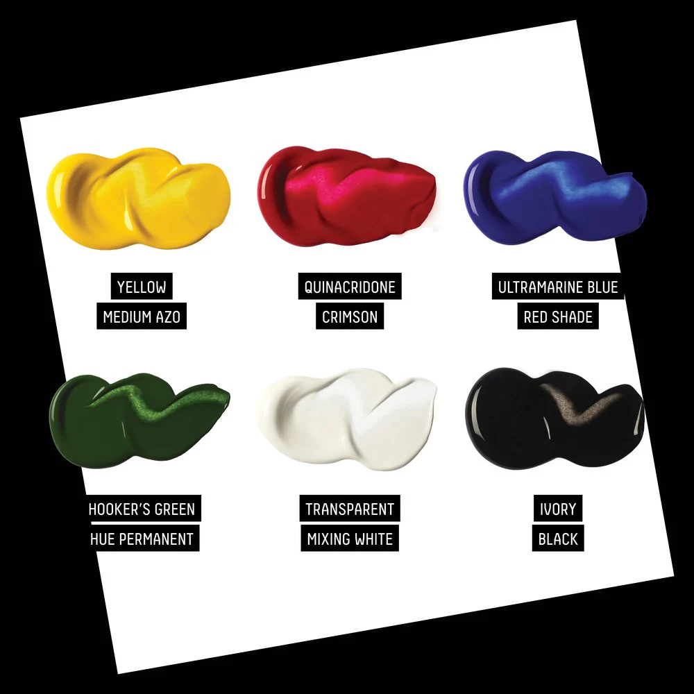 Soft Body Acrylic Set - 6x59ml - Mixing - Image 2